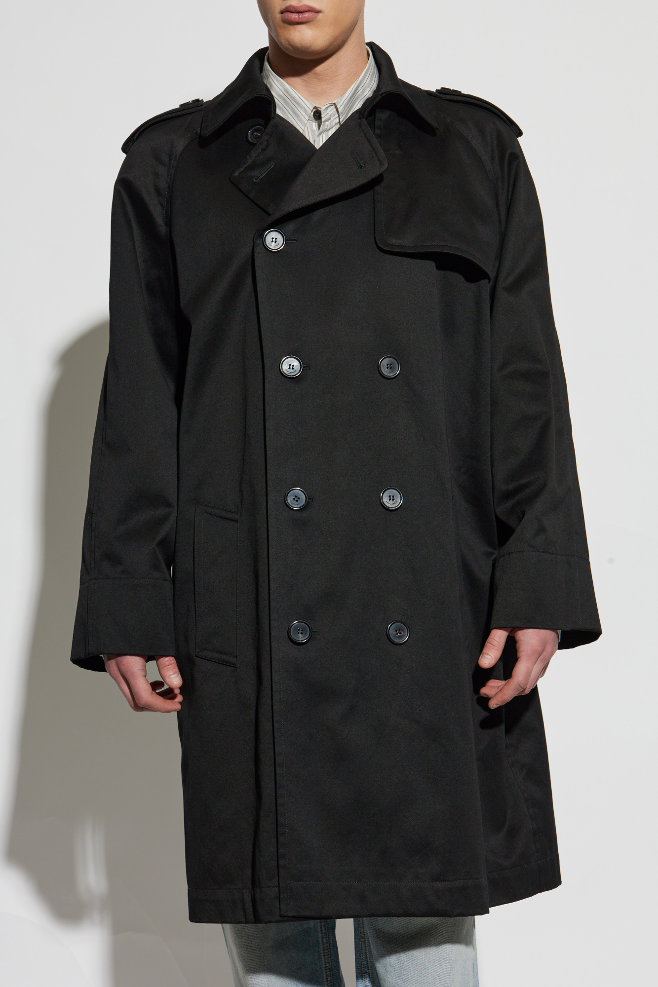 ジャケット・アウター SUNSEA BLACK DOUBLE-BREASTED COAT ジャケット・アウター SUNSEA BLACK DOUBLE-BREASTED COAT SUNSEA